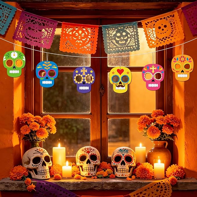 COCHIE Day of the Dead Skull Wood Crafts to Paint Set of 24, Día De Los Muertos - Image 5
