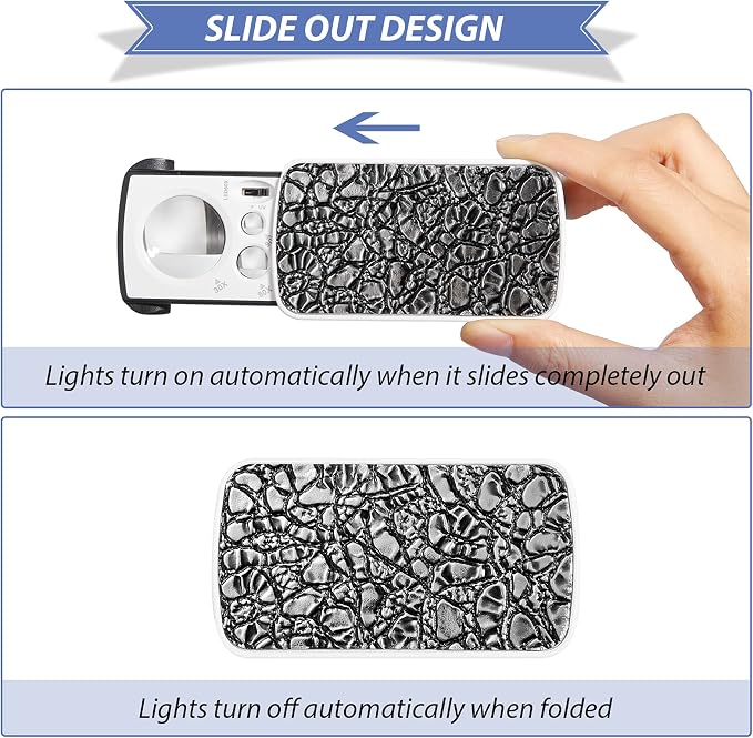 2 Pieces Jewelers Loupe 30X 60X 90X Illuminated Eye Loupe Magnifier Jewelry - Image 4
