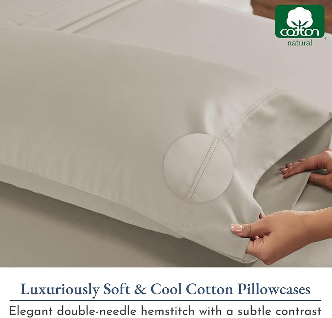 California Design Den 100% Cotton King Pillow Cases Set of 2, 800 Thread Count - Image 7