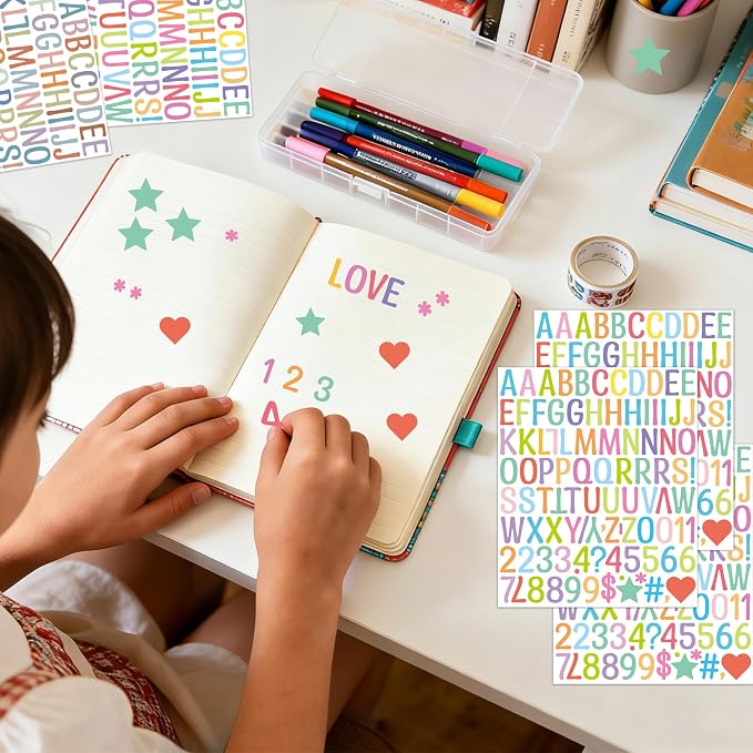 Letter Stickers 1 inch, Self-Adhesive Vinyl Waterproof ABC Letter Stickers - Image 4