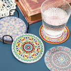 UPINS 8Pcs Mandala Diamond Art Painting Art Coasters Kits - Image 4