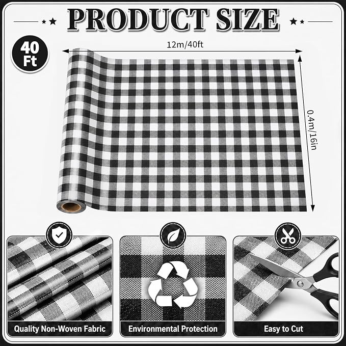 Black White Buffalo Bulletin Board Roll Non-Woven Fabric Poster 16in X 40ft | - Image 2
