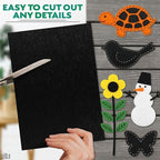 LEGLO Black Felt Sheets 12 Pcs, Sticky-Back A4 Craft Fabric, 8.3 x 11.8 in | - Image 5