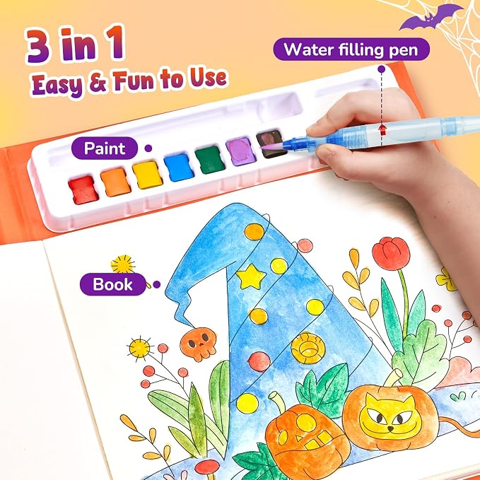 JoyCat Paint with Water Coloring Books & Shimmer Art | Art & Craft Activity - Image 4
