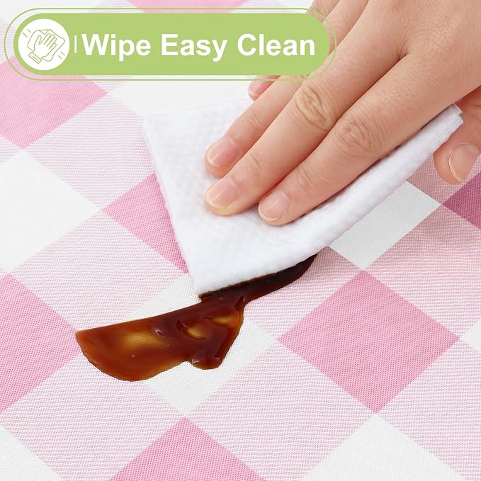 Smiry Plastic Table Cloth, Waterproof Vinyl Tablecloth - Image 3