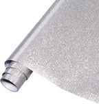 Tintnut Silver Glitter Heat Transfer Vinyl Roll, easy cut & weed, stretch by Tintnut