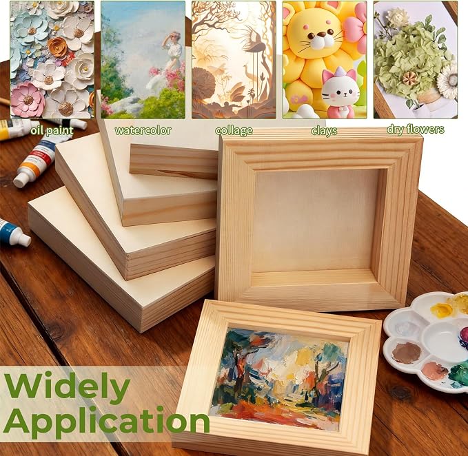 FSWCCK 15 Pack 4 x 4 inch Wood Panel Boards, Unfinished Wood Canvas Panels - Image 5