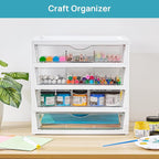 Vtopmart Clear Plastic Desk Organizer, 4-Tier Assemble Desktop File Organizer - Image 7