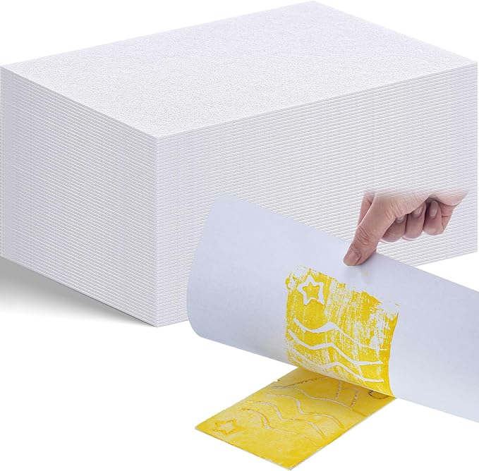 Pushglossy 60 Pcs Foam Printing Plates White Foam Sheets Craft Foam Sheet White by Pushglossy
