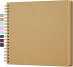 Yopih 12x12 Inch DIY Scrapbook Photo Album, Hardcover Kraft Paper Acid-Free by Yopih