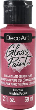 Deco Art GLASS PAINT 2OZ FUCHSIA, us:one size by DecoArtAcrylicPaintCraftSupplies