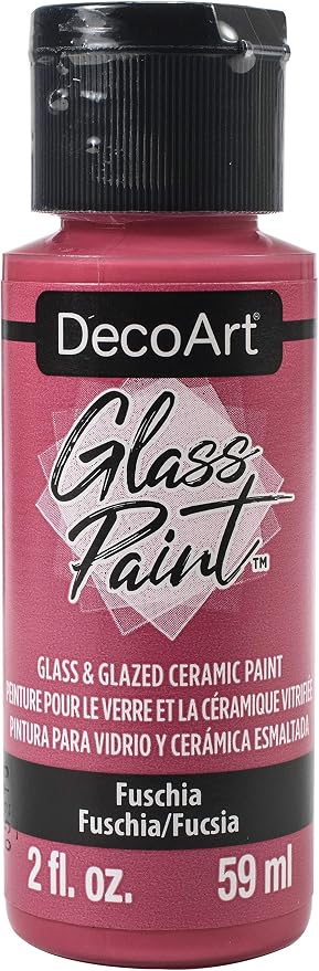 Deco Art GLASS PAINT 2OZ FUCHSIA, us:one size by DecoArtAcrylicPaintCraftSupplies