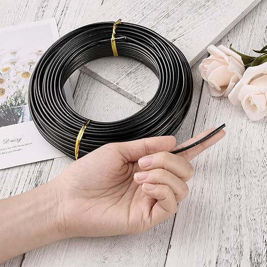 Fashewelry 82 Feet 9 Gauge Aluminum Wire Black Bendable Metal Craft Wire - Image 5