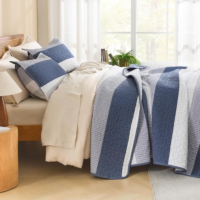 Litanika California King Quilt Set Mineral Blue - Image 2