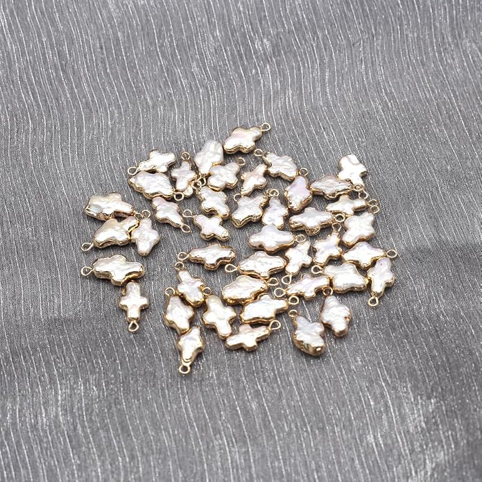 5 Pcs Natural Pearl Pendants Irregular Freshwater Pearl Pendant Charms - Image 5