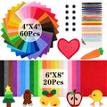 NEBURORA 80PCS Felt Fabric Sheets Craft Kit by NEBURORA