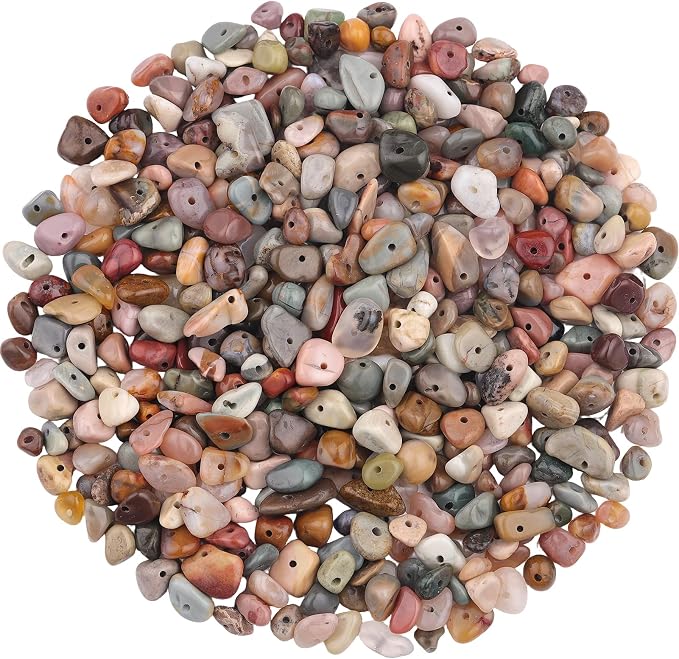 400pcs Natural Chip Stone Beads - Image 8