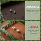 4 Pack Mahjong Dice Set with Green Pouch, 18mm Acrylic Colorful Dice - Image 4