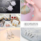 925 Sterling Silver Earring Hooks 150 PCS/75 Pairs, Ear Wires Fish Hooks | - Image 5