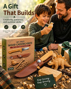Whittling Knife for Kids, Safe Beginner Rounded Tip Wood Carving Knife for Boys - Image 8