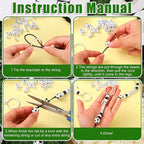 Landical 564 Pcs Soccer Keychain Making Kit DIY Soccer Bead Key Chain Craft - Image 2