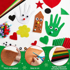 gisgfim 42Pcs Christmas Felt Fabric Sheets 8 x 12 Inch Red Green Black Assorted - Image 3