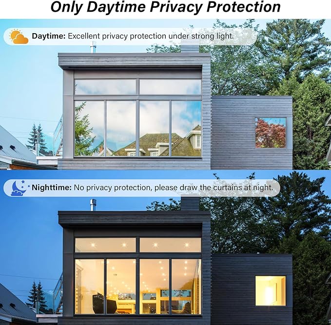 Kromapolis One Way Window Privacy Film Reflective Mirror Home Window Tint - Image 5