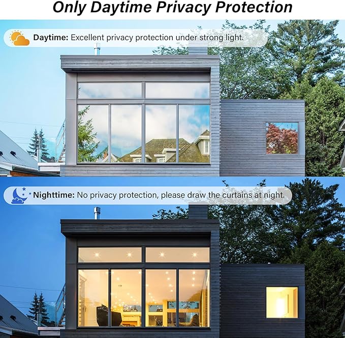 Kromapolis Window Privacy Film Reflective Mirror Film One Way Window Tint - Image 5