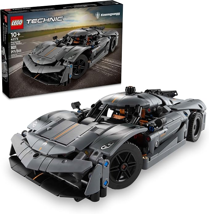 LEGO Technic Koenigsegg Jesko Absolut Grey Hypercar, Sports Car Building Set by Unknown