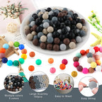 160Pcs Silicone Beads 12mm Mix Color, Bulk Silicone Beads 12mm - Image 3
