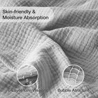 100% Cotton Muslin Blanket Twin 66" x 90", Breathable and Lightweight Cotton - Image 3