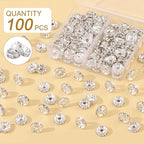 100 pcs 10mm Spacer Beads for Jewelry Making | Rondelle Bead Spacers Bulk - Image 2