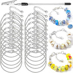 20 Pcs 7.87 Inch Snake Chain Charm Bracelets Adjustable Snake Charm Bracelet by BRACELETMAKINGKIT