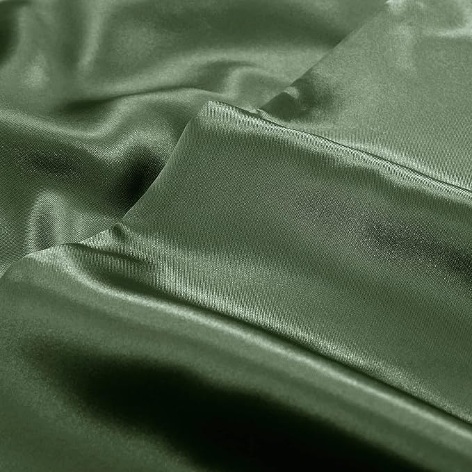 Aormenzy Satin Body Pillow Cover Set of 2, 20x54 Inches Woodland Green Body - Image 5