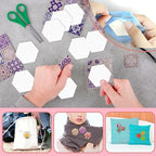 500 PCS Paper Piecing 1", Hexagon Quilting Templates - Image 4