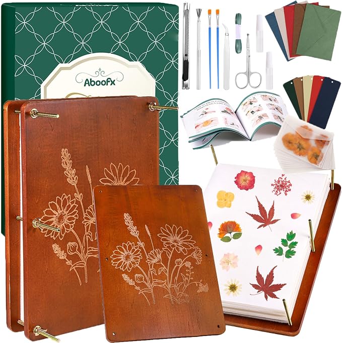 Aboofx Flower Press Kit, Craft Kits 15.7" x 11.8" 6 Layers Wooden Flower by Aboofx