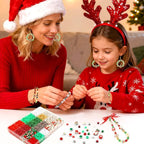 UPINS Christmas Bracelet Making Kit Red Green Clay Beads - Image 5