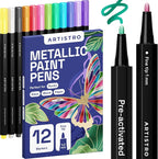 ARTISTRO 12 Metallic Paint Pens by ARTISTRO