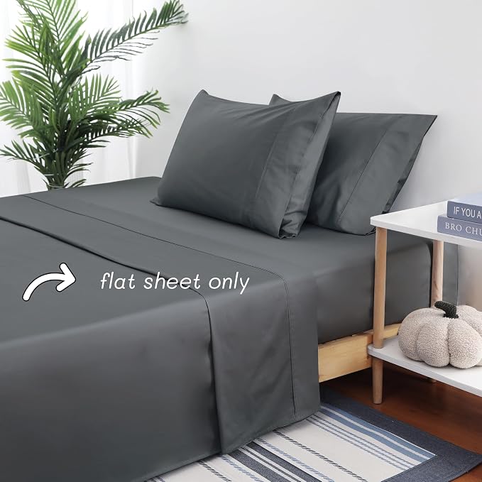 Flat Sheet Only 2 Pack, Full Size 400 Thread Count 100% Egyptian Cotton Flat - Image 6