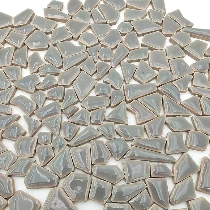 200g Ceramic Mosaic Tiles for Crafts, Irregular Stained Ceramic 0.2"x0.8" - Image 2