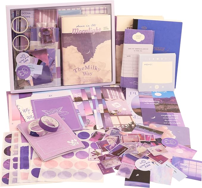 emmoolife 348 Pcs Scrapbooking Supplies Kit, Vintage Aesthetic Scrapbook Kit - Image 9
