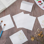 50 Sheets Watercolor Paper 3.5 x 2, 300 GSM Deckled Edge Paper Rough/Textured - Image 4