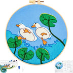 Duck Hand Embroidery Kits for Beginners Adults, Animal DIY Embroidery Starter - Image 7