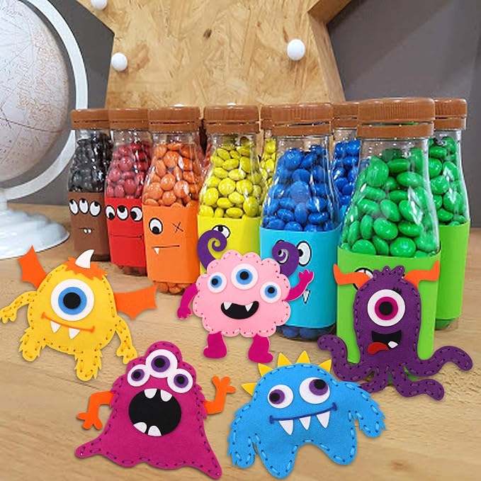 CiyvoLyeen Kids Sewing Kit Crafts– Little Monsters Felt Plush DIY Craft Adopt A - Image 6