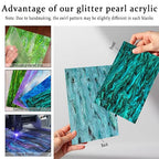 Pearl Glitter Cast Acrylic Sheet, 12x8 Inch, 2 | 1/8 Inch Thickness, - Image 3