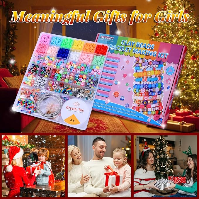 AIPRIDY 3600 Pcs Girls Toys Bracelet Making Kit, Unicorn/Mermaid Jewelry - Image 5