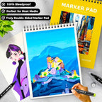 Soucolor Marker Paper Sketchbook, Bleedproof Maker Paper 9"x12" | Professional - Image 4