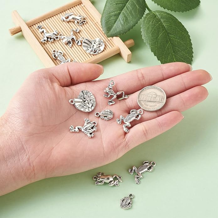 Craftdady Tibetan Style Antique Silver Alloy Pendants Cute Metal Dangle Charms - Image 4