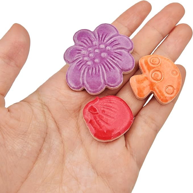 1.1lb Ceramic Mosaic Tiles, Mixed Colour Ceramic Mosaic Pieces - Image 2