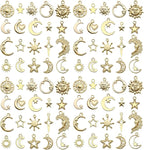 WOCRAFT 60pcs KC Gold Sun Moon Star Charms Bracelet Charms by WOCRAFT